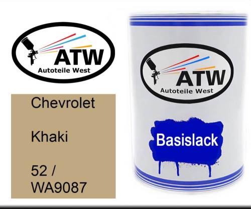 Chevrolet, Khaki, 52 / WA9087: 500ml Lackdose, von ATW Autoteile West.